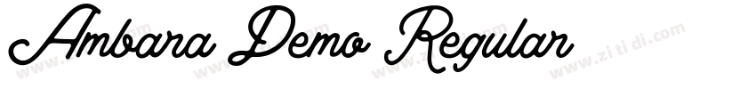 Ambara_Demo Regular字体转换